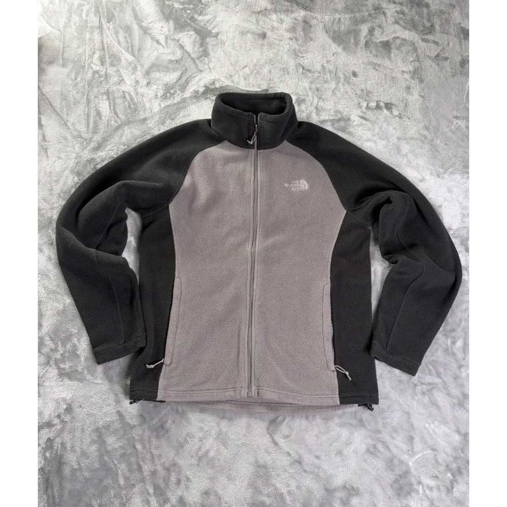 The North Face Fleece Jacket Mens S Gray Black Colorblock Full Zip GB: Body